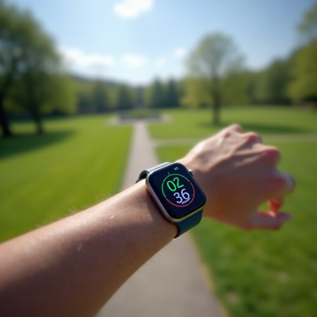 Smartwatch zurückgelegte Strecke